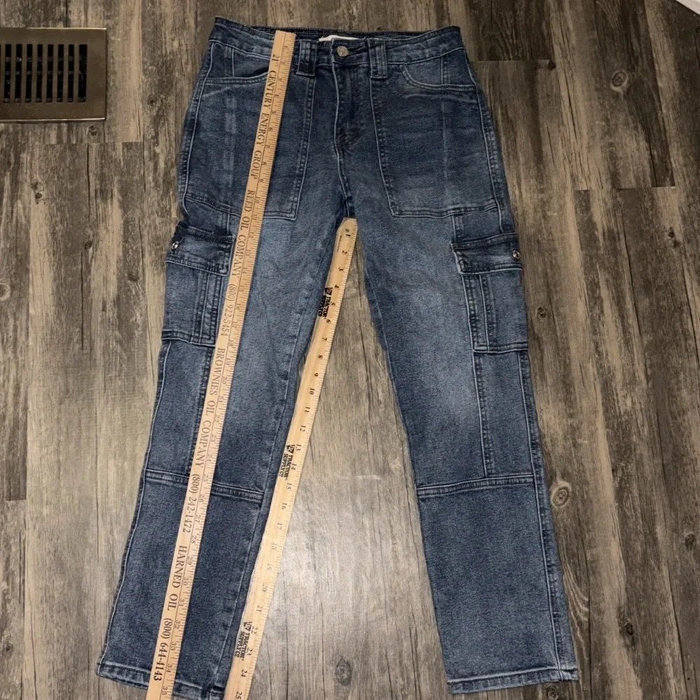 KanCan Avery Straight Leg Cargo Jeans Size 0 - Picture 6 of 9